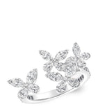 Graff white gold butterfly diamond ring, imported from the UK