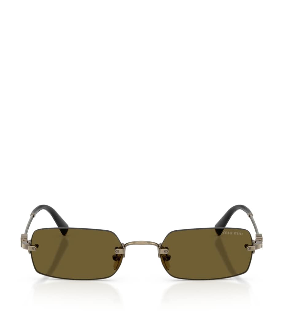 Miu Miu metal rectangular sunglasses (British brand)