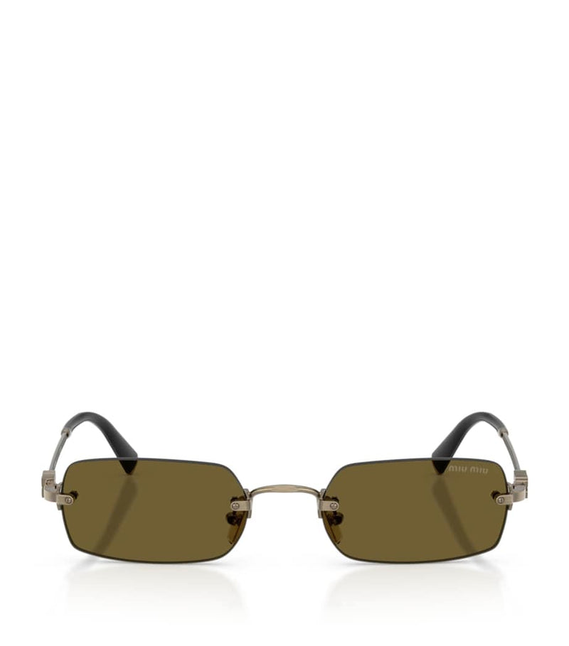 Miu Miu metal rectangular sunglasses (British brand)