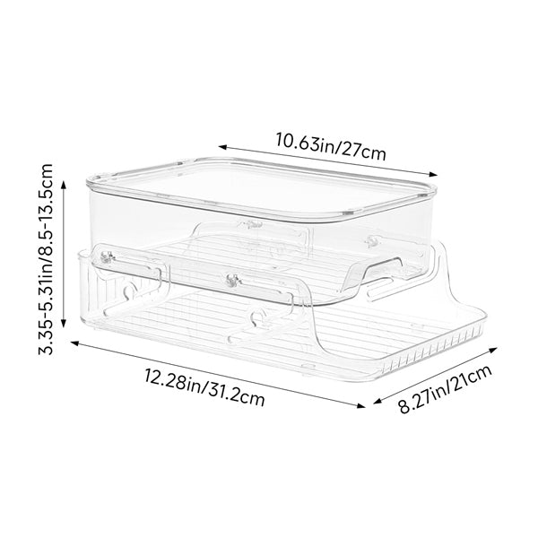 Livingandhome clear desktop organiser with lids, imported from the UK