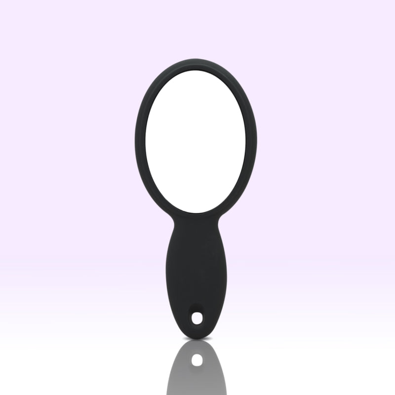 EYECANDY mini hairbrush black with mirror, UK version