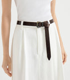 Brunello Cucinelli embossed leather belt (British brand)