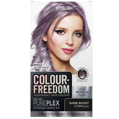 Superdrug Colour Freedom Permanent Hair Colour M102 Silver Violet Hair Colour Kit- Buy online at McGrocer