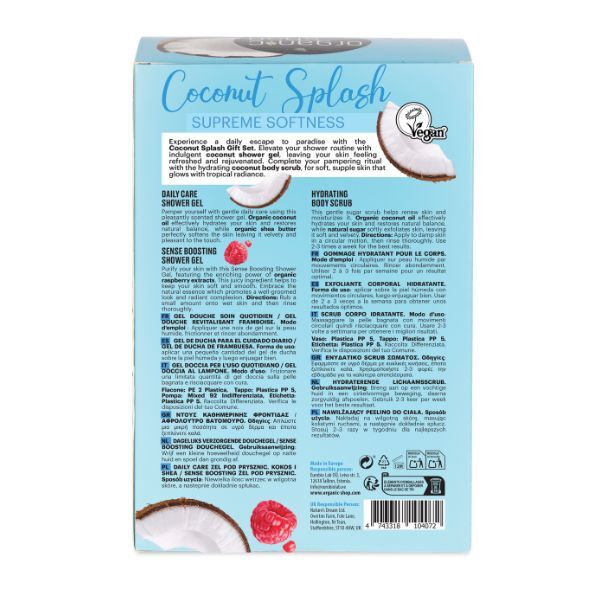Organic Shop Coconut Splash gift set 280ml 100ml - British product