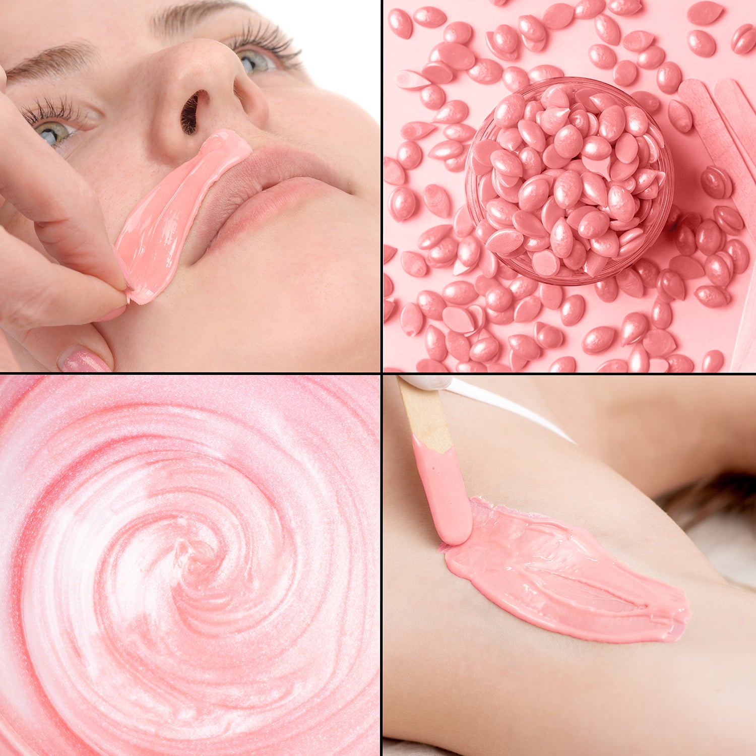 Rio Go Smooth hard wax beads rose 500g 2 pack, UK version