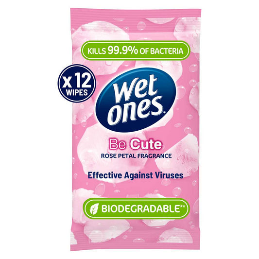 Wet Ones Be Cute Biodegradable Antibacterial Hand Wipes, 12 Pack Suncare & Travel Boots   