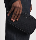 Emporio Armani jacquard logo wash bag with wrist strap, UK version