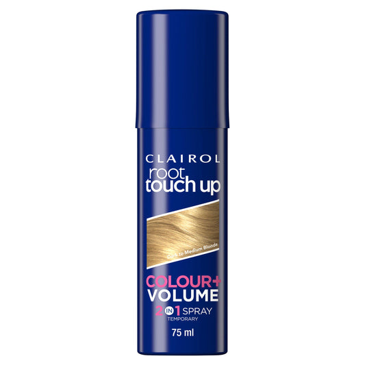 Clairol Root Touch Up Colour+Volume 2 In 1 Temporary Dark To Medium Blonde Spray 75ml GOODS Sainsburys   