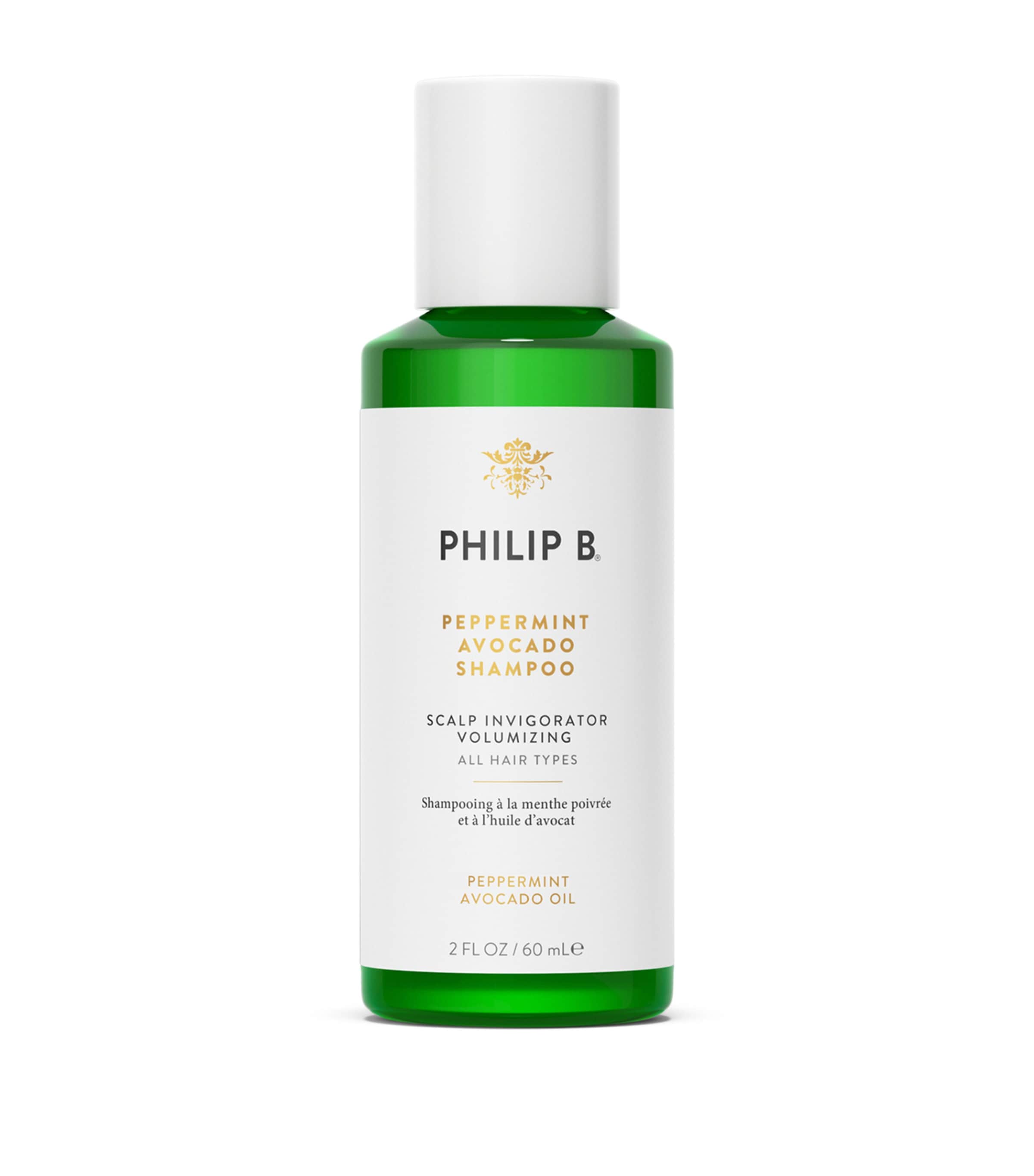 Philip B peppermint avocado shampoo 60ml, imported from the UK