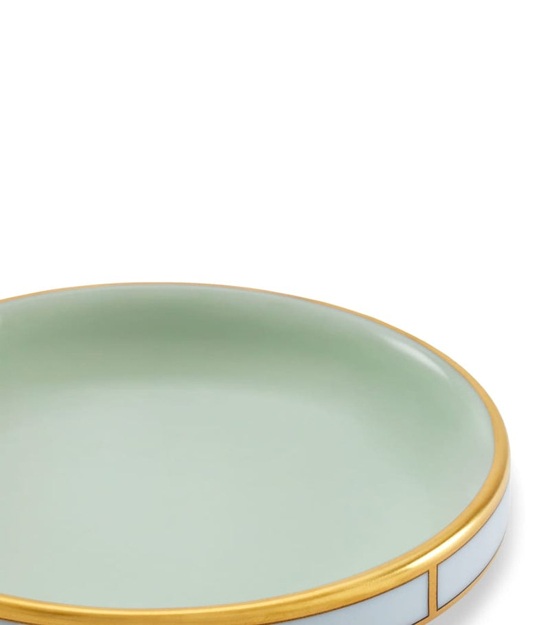 GINORI 1735 Colonna Diva Verde butter dish 10cm - British product