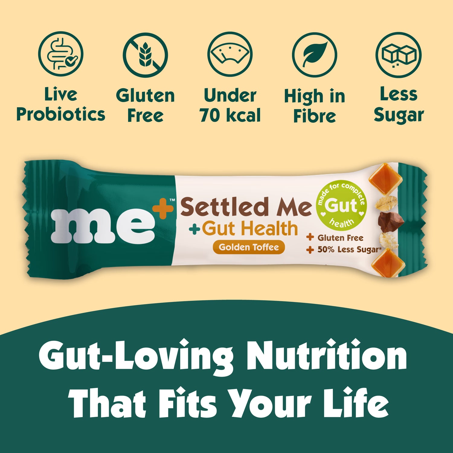 Settled Me+ golden toffee bars 5 pack, imported from the UK
