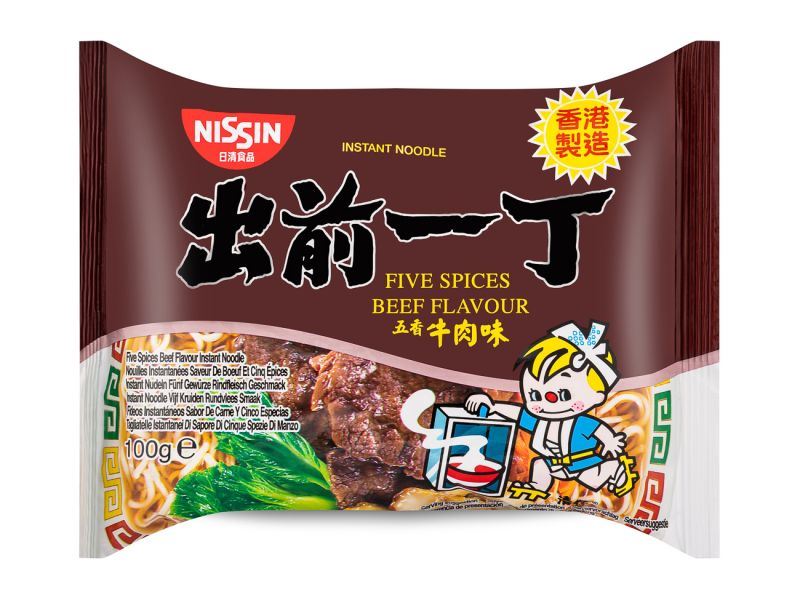 Nissin five spices beef instant noodles, UK version