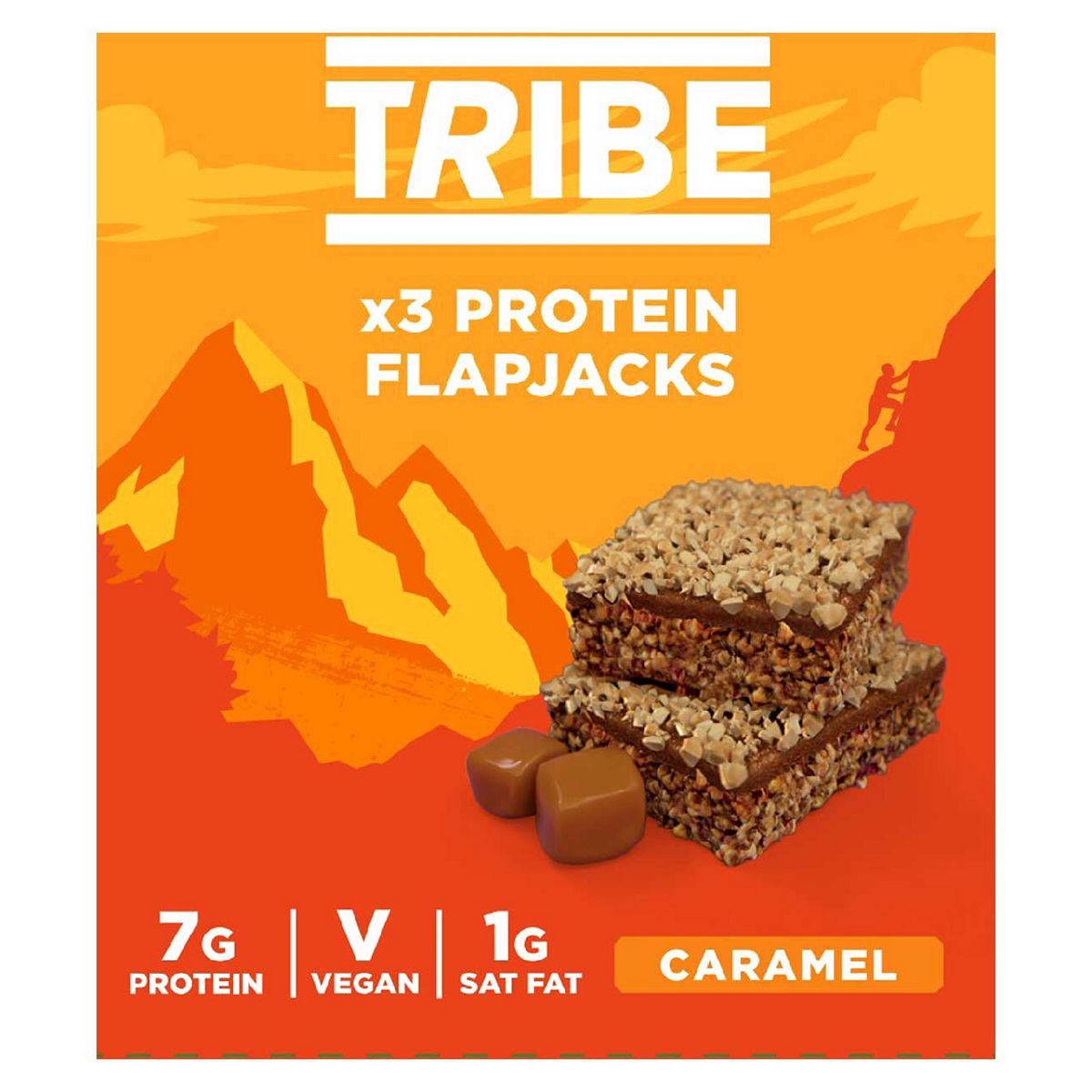 Tribe Plant Protein Flapjack Caramel - 3 x 38g GOODS Boots   