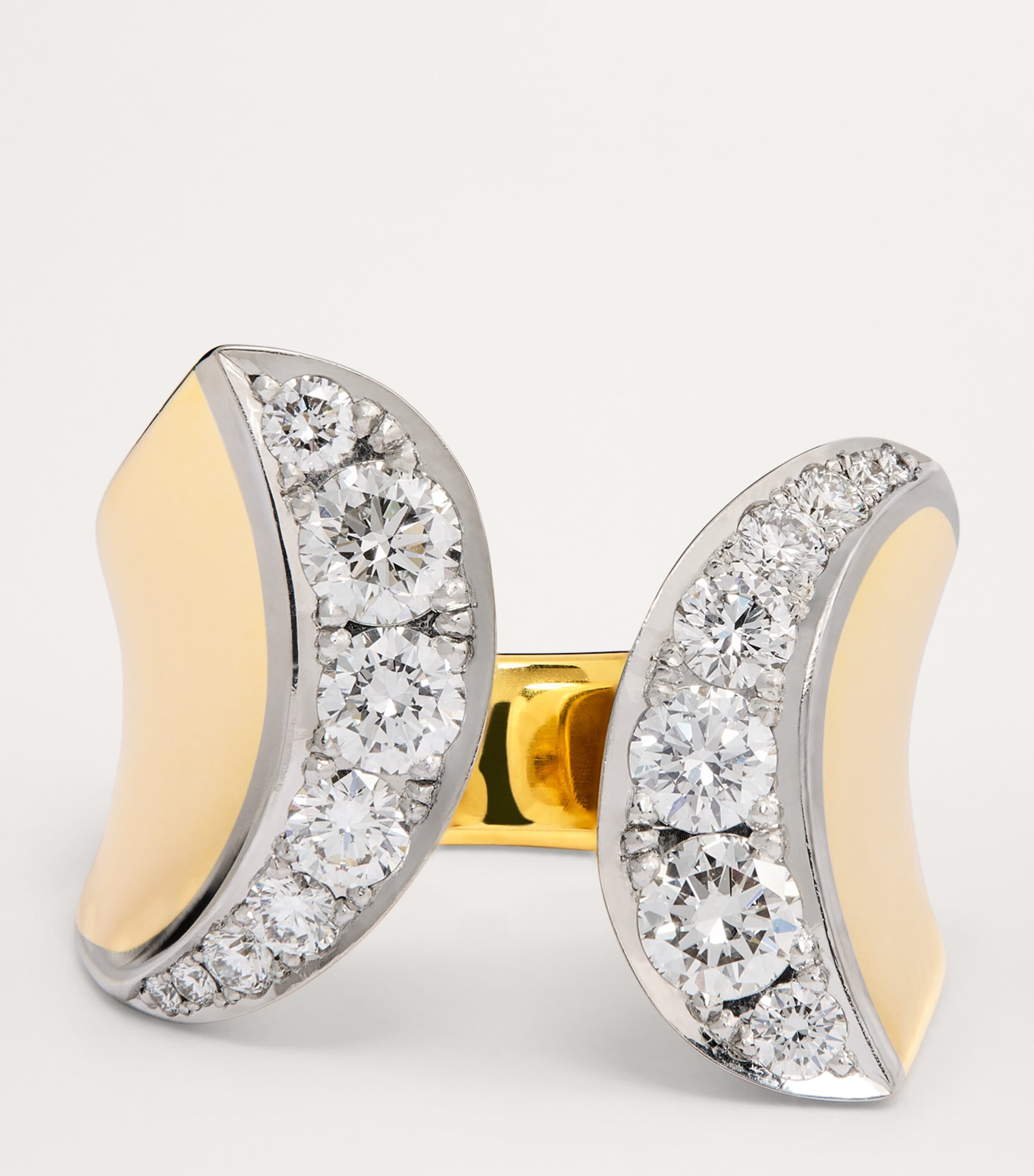 Engelbert yellow gold diamond statement ring - British product