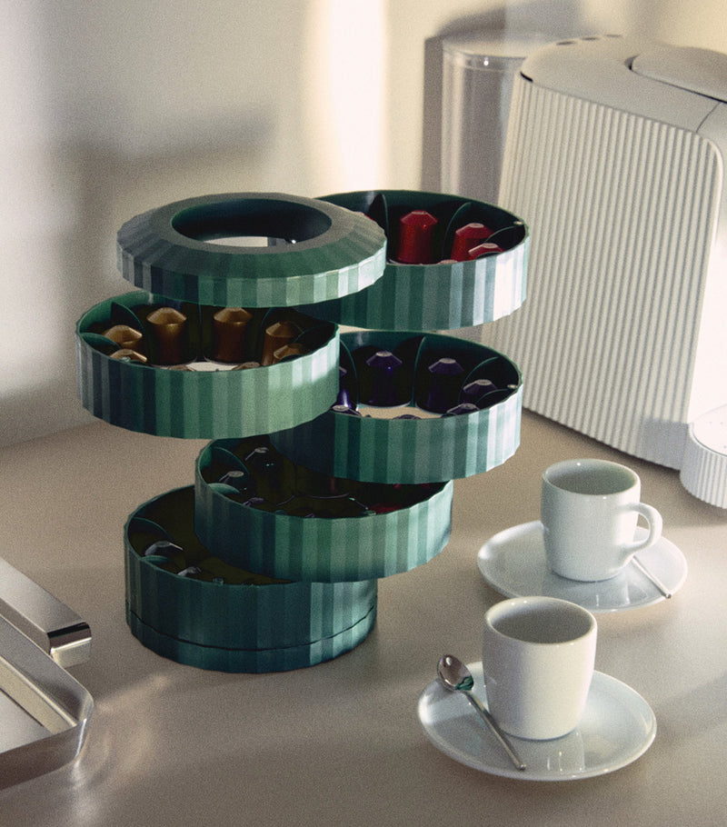 Alessi Plissé coffee capsule holder - British product