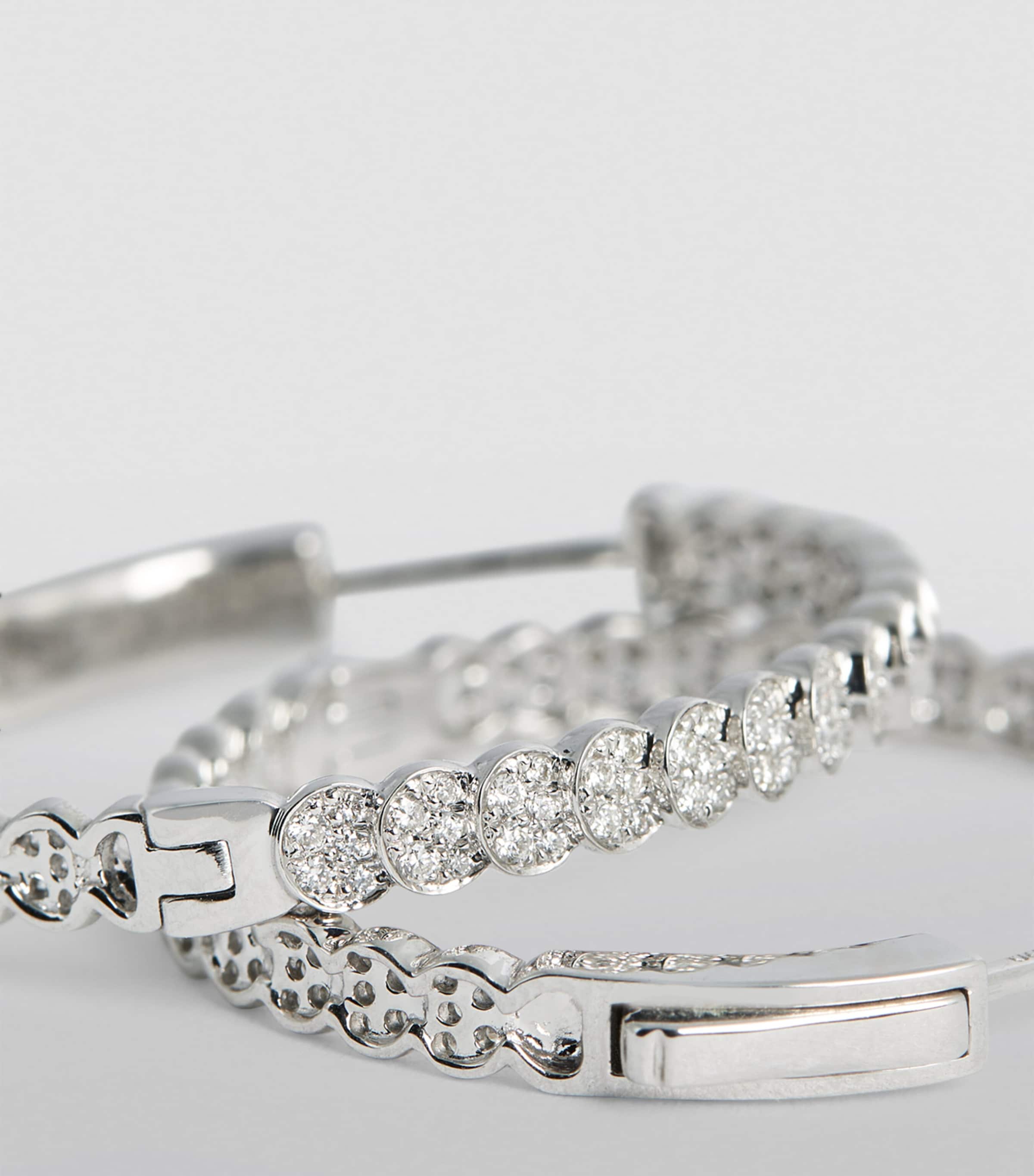 Anita Ko white gold diamond Luna hoop earrings - British product