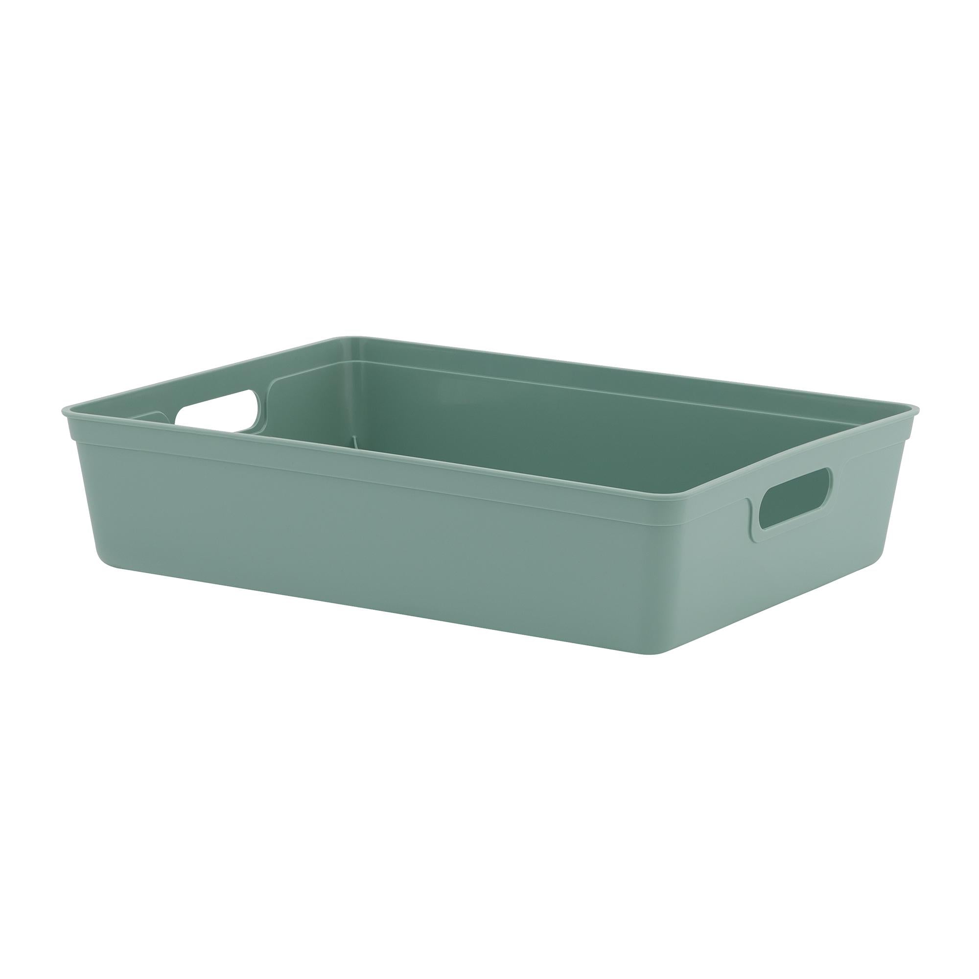 Sainsbury's Storage Tray Sage 6L GOODS Sainsburys   