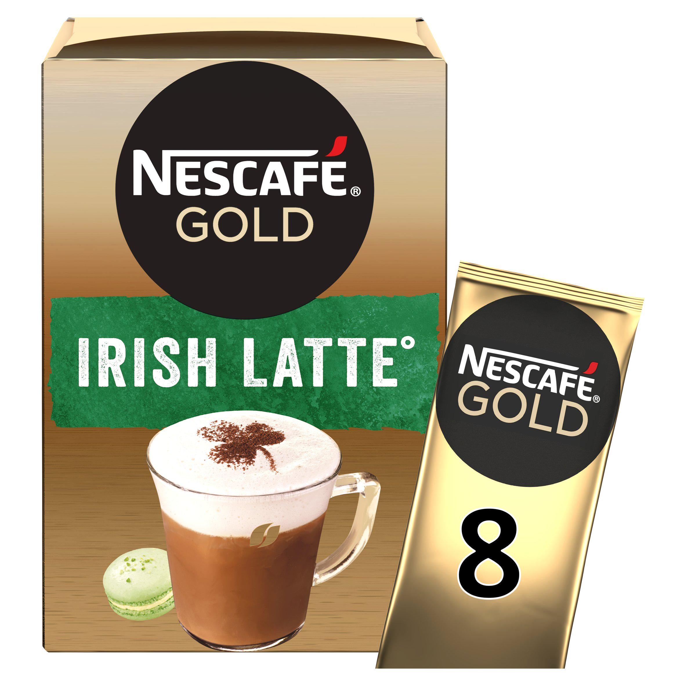 Nescafe Gold Irish Latte Instant Coffee Sachets 8x22g All coffee Sainsburys   