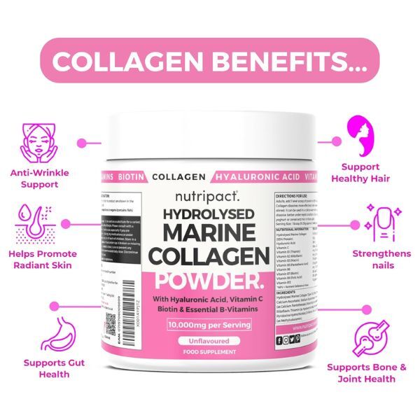 Nutripact marine collagen powder unflavoured 300g, imported from the UK