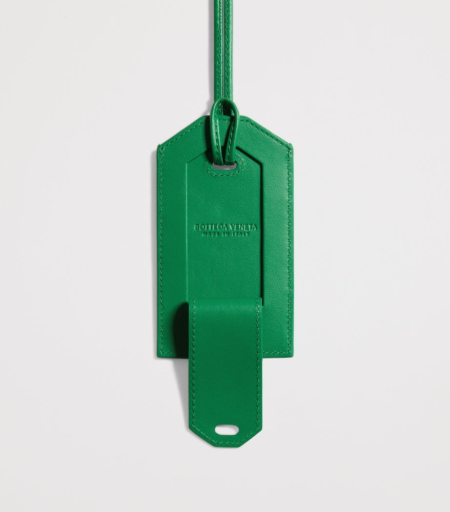 Bottega Veneta Intrecciato leather luggage tag, UK version