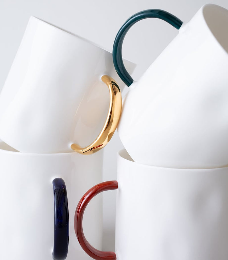 Feldspar bone china tea mugs set of 4, imported from the UK