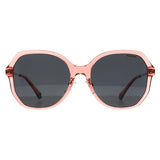 Polaroid women's polarised sunglasses in transparent pink, imported from the UK