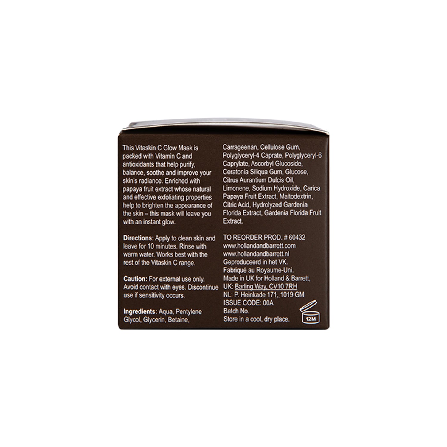 Vitaskin Vitamin C Glow Gel Mask 60ml (British brand)