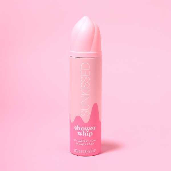 Sunkissed shower whip strawberry swirl shower foam 250ml (British brand)