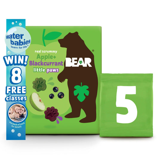 BEAR PAWS Fruit Shapes Apple & Blackcurrant Multipack x5 20g big packs Sainsburys   