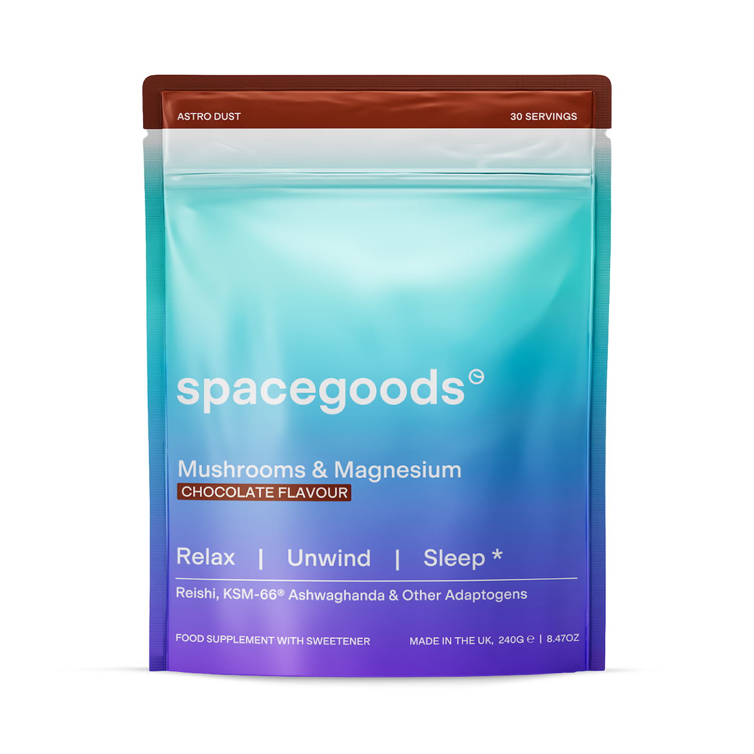 Spacegoods Astro Dust chocolate superfood powder 240g - British product