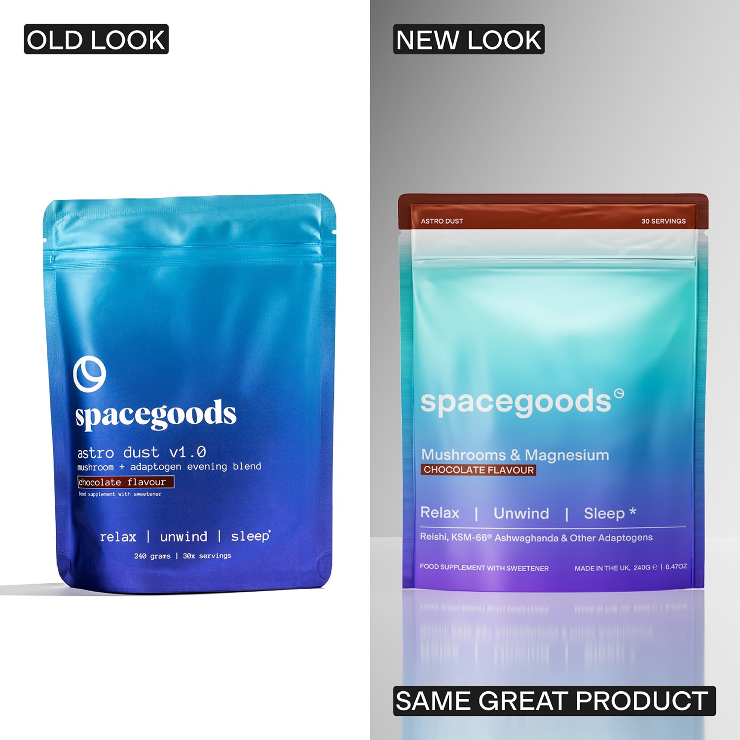 Spacegoods Astro Dust chocolate superfood powder 240g - British product