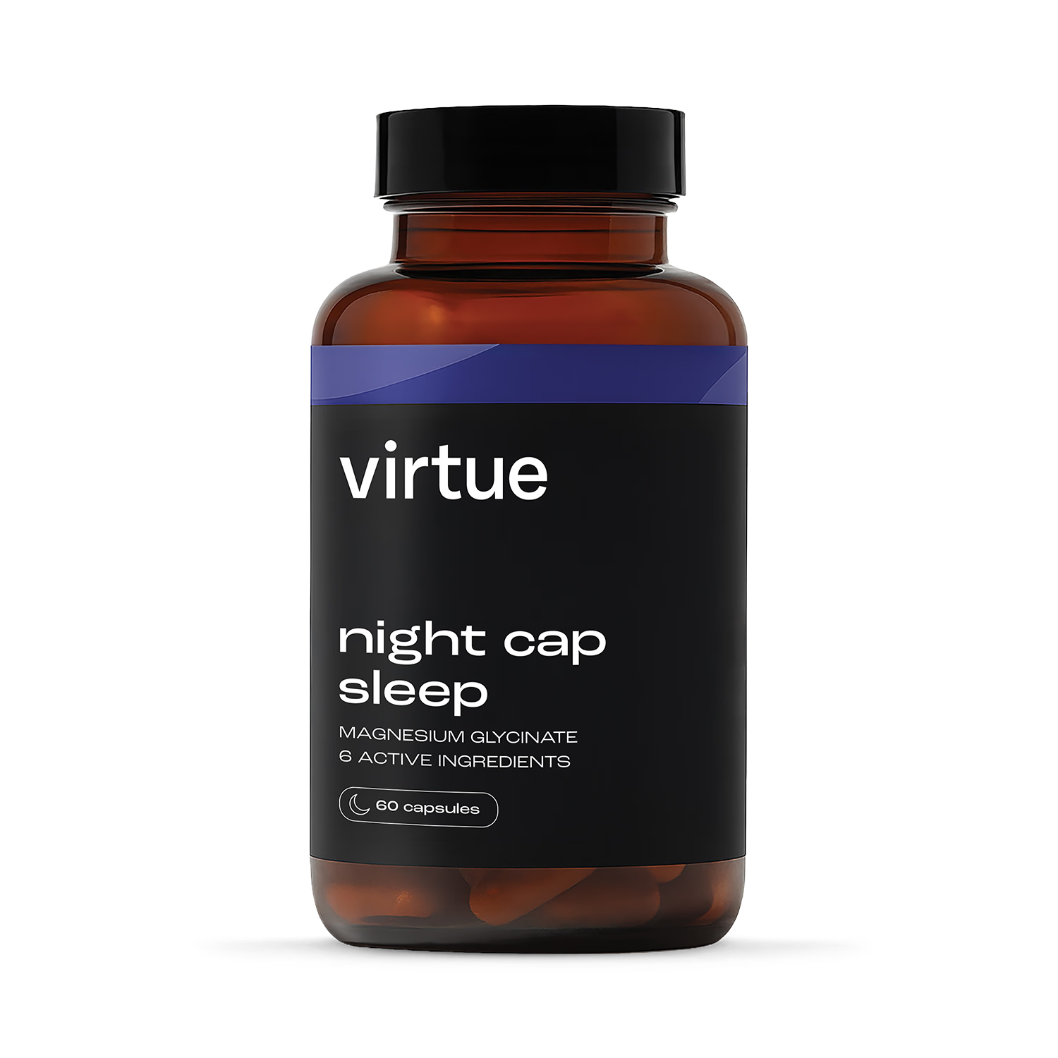 Virtue Night Cap sleep supplement 60 capsules, imported from the UK