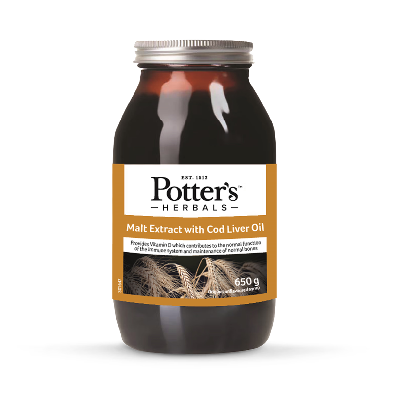 Potters Malt Extract with Cod Liver Oil Original 650g (British brand)