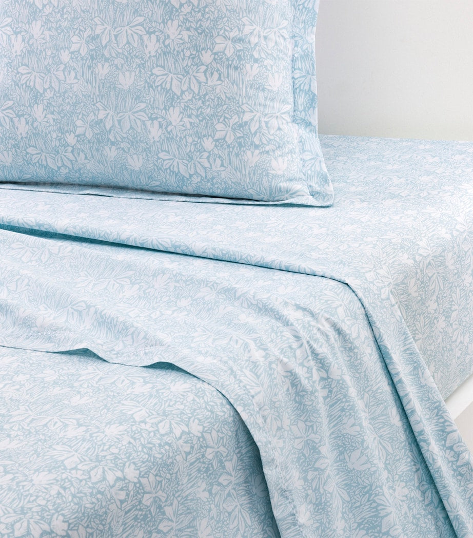 Yves Delorme Capri Aqua double flat sheet 240x295 cm, imported from the UK