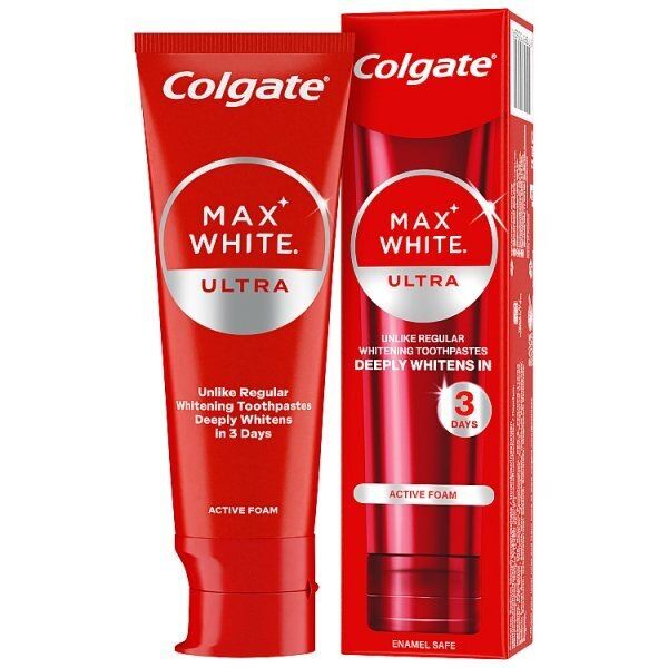 Colgate Max Ultra Active Foam Whitening Toothpaste 75Ml GOODS Superdrug   