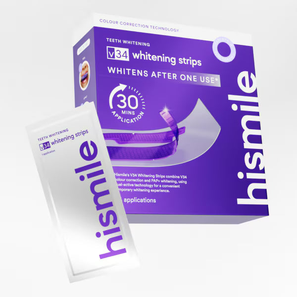 Hismile V34 whitening strips 14pk, UK version
