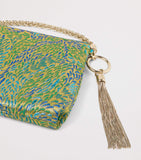 Jimmy Choo Callie metallic canvas clutch bag (British brand)