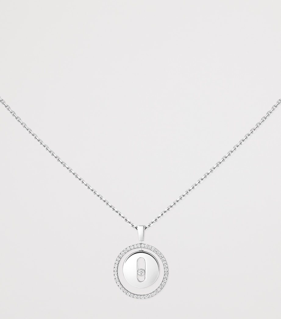 Messika Lucky Move white gold diamond necklace, UK version