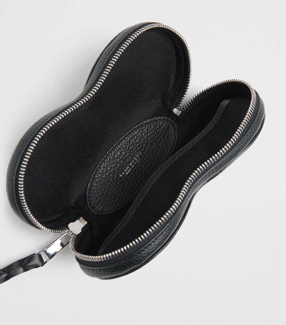 Alan Scott deerskin glasses case with cashmere lining, imported from the UK