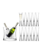 LSA International Moya champagne flutes and ice bucket serving set, UK version