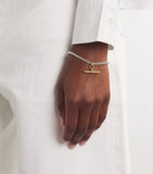 Tilly Sveaas gold-plated T-bar belcher chain bracelet, imported from the UK