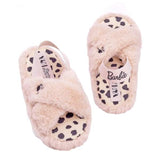 Barbie Girls Faux Fur Slip-on Slippers (10) GOODS Superdrug   