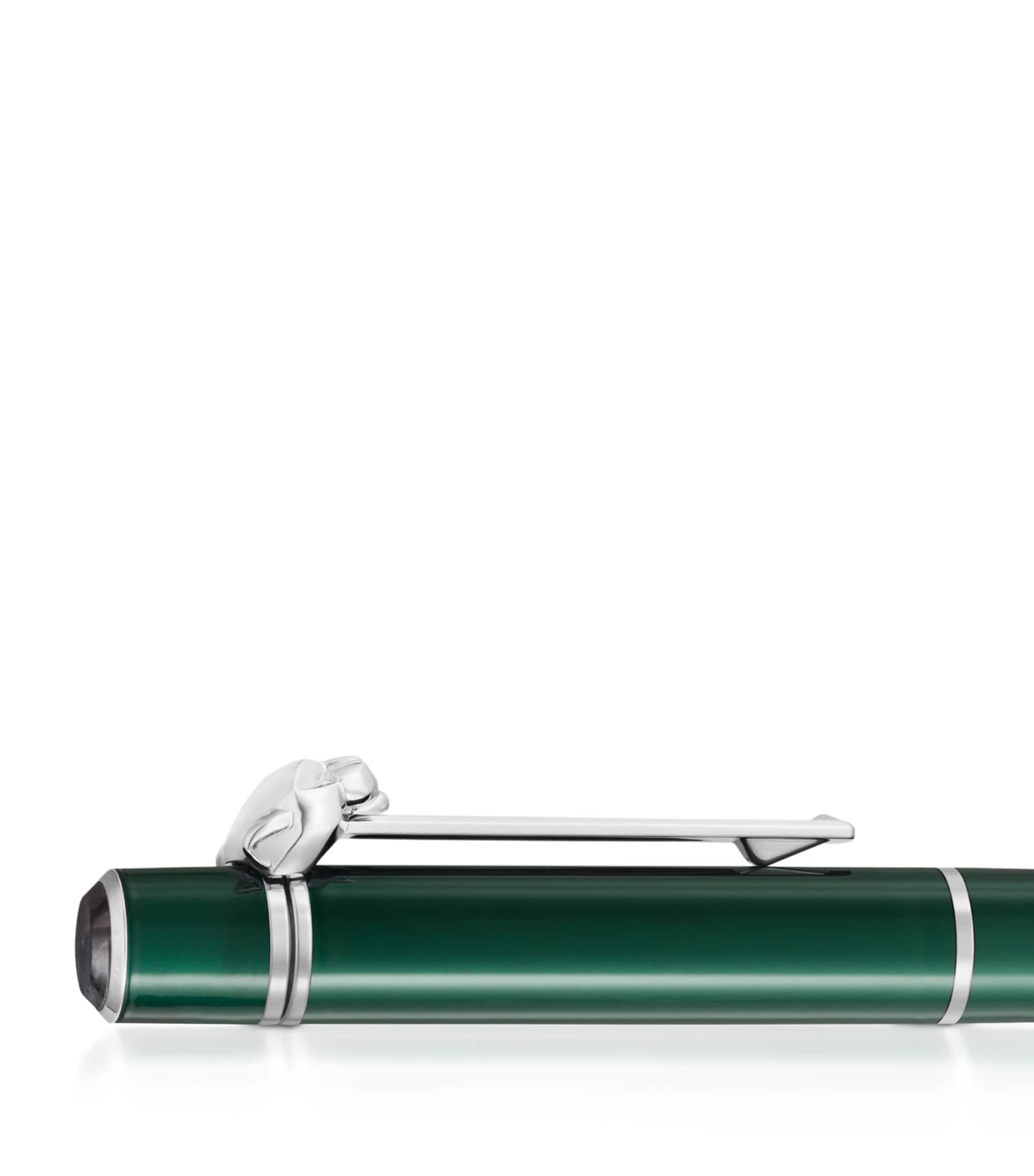Cartier ballpoint pen with palladium hardware and glossy lacquer 13cm - British product