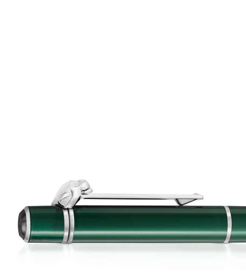 Cartier ballpoint pen with palladium hardware and glossy lacquer 13cm - British product