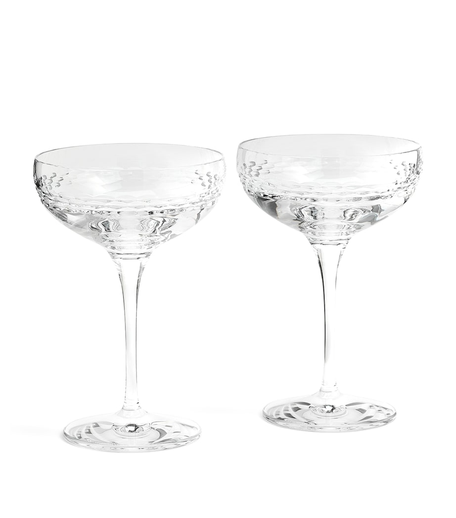 Wedgwood crystal coupe glasses set of 2 (British brand)