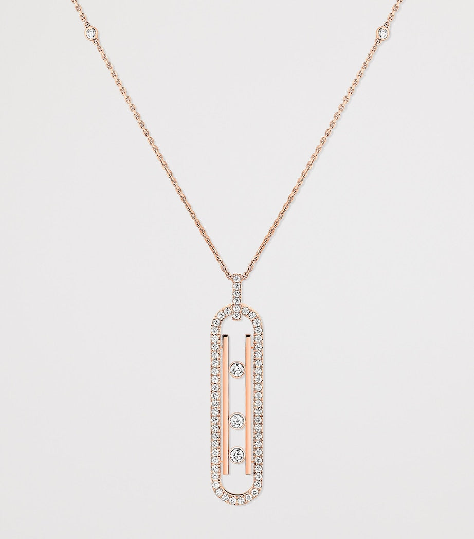 Messika Move 10th Birthday rose gold diamond necklace 0.70ct, UK version