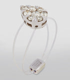 Persée white gold diamond floating ring (British brand)