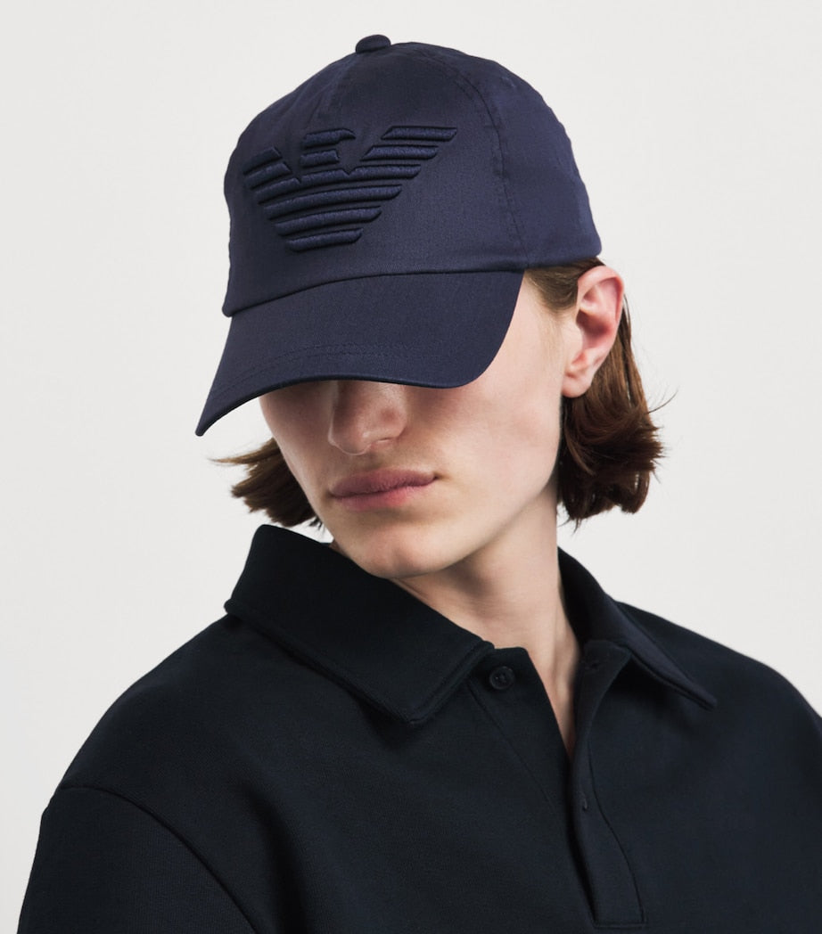 Emporio Armani cotton eagle baseball cap (British brand)