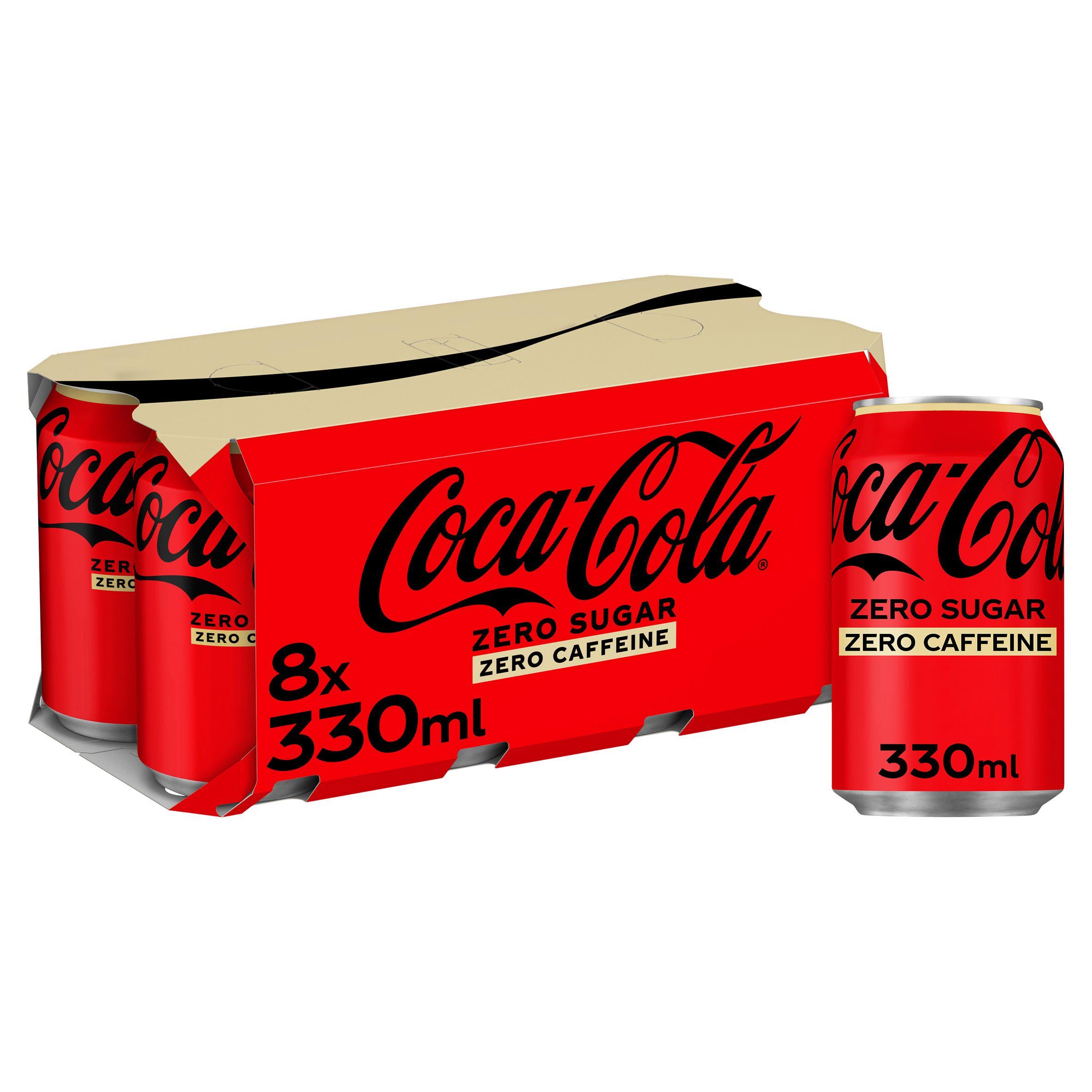 Coca-Cola Zero Sugar Zero Caffeine 8x330ml All Sainsburys   