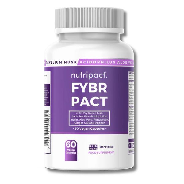 Nutripact Fibre 7 in 1 supplement 60 vegan capsules, imported from the UK